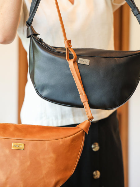 Cartera de Cuero Copihue Café