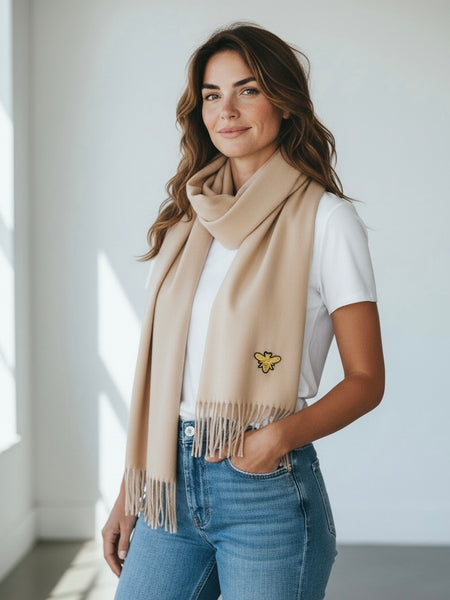 Bufanda Abeja en Beige
