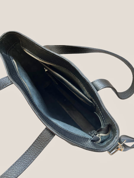 Cartera de Cuero Alba Negra