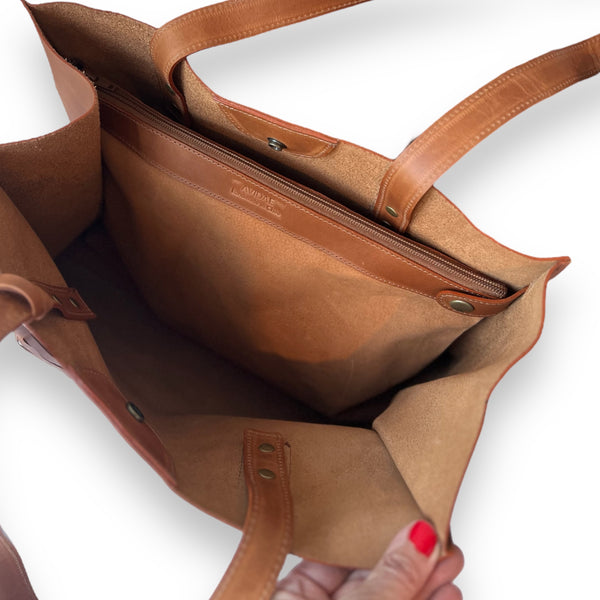 Cartera de Cuero Cala Café