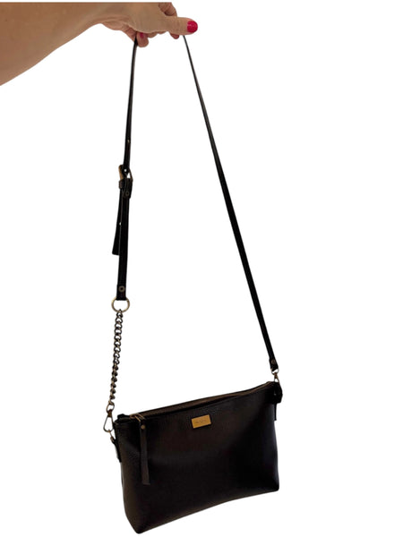 Cartera Gardenia Negra Grano