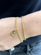 Pulsera Corazón Protector Baño Oro