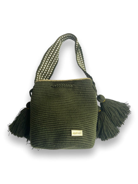 Bolso Wayuu Gala Oliva Mediano