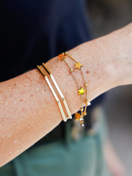 Pulsera Aurora Doble Baño Oro