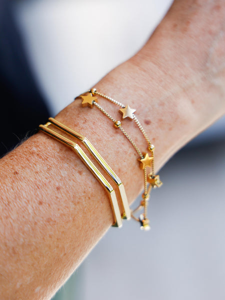 Pulsera Aurora Doble Baño Oro