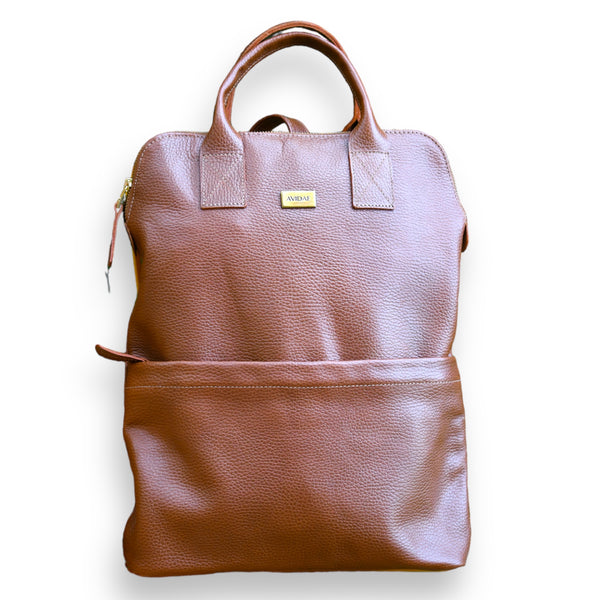 Mochila de Cuero Puemo Café Grano