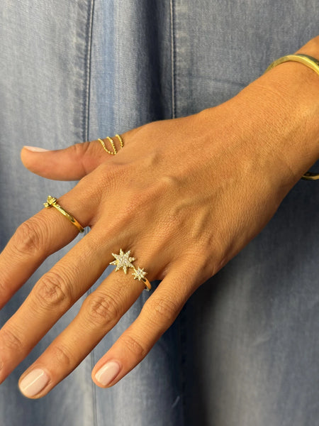 Anillo Luceros Baño de Oro