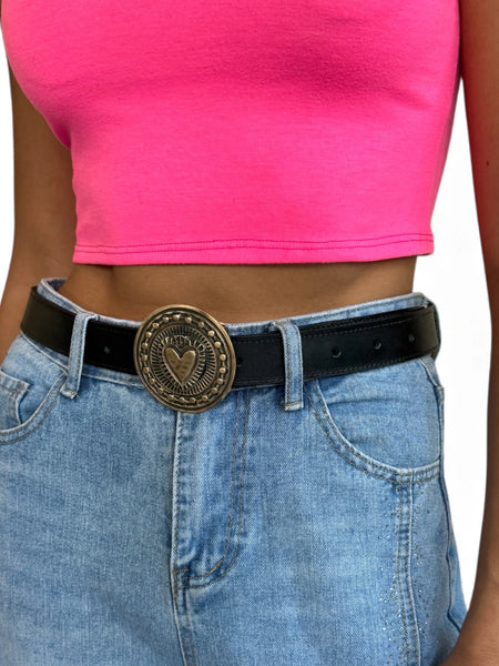 Cinturón Heart Oro Negro