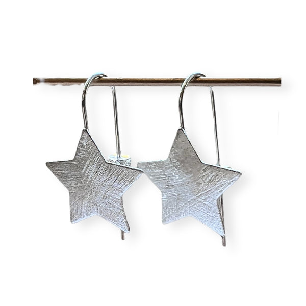 Aros Estrella Radiante Baño de Plata