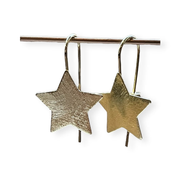 Aros Estrella Radiante Baño de Oro