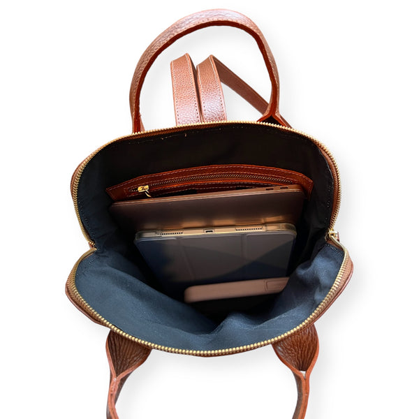Mochila de Cuero Puemo Café Grano