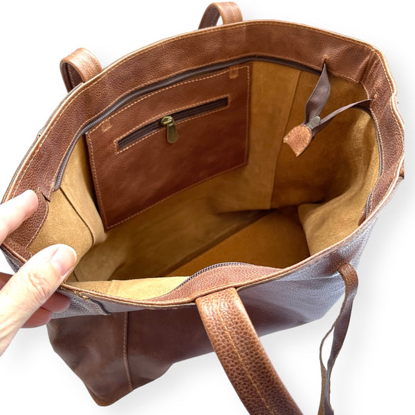 Cartera de Cuero Lazo Café Mocca