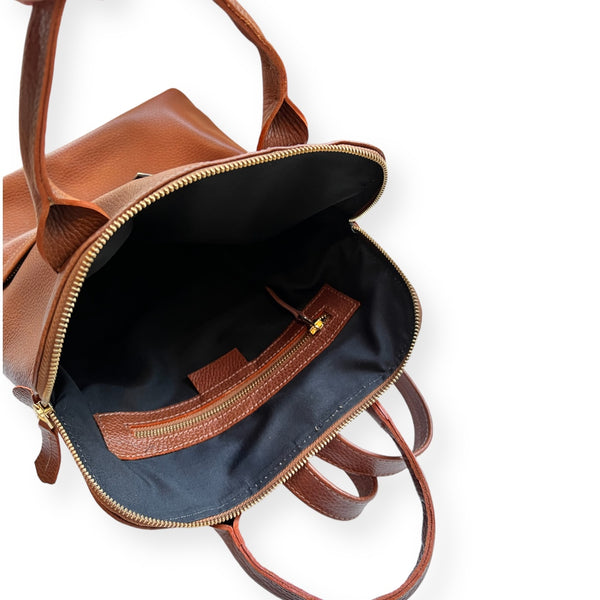 Mochila de Cuero Puemo Café Grano