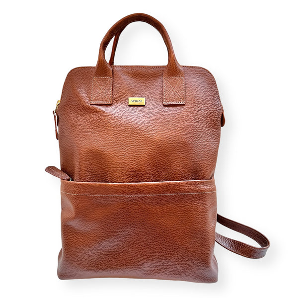 Mochila de Cuero Puemo Café Grano