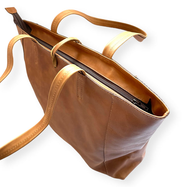 Cartera de Cuero Lazo Café