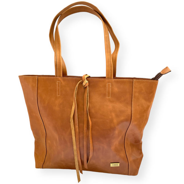 Cartera de Cuero Lazo Café