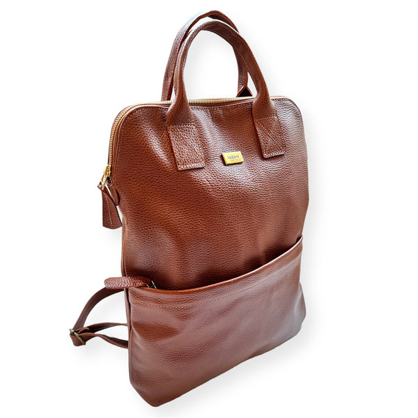 Mochila de Cuero Puemo Café Grano