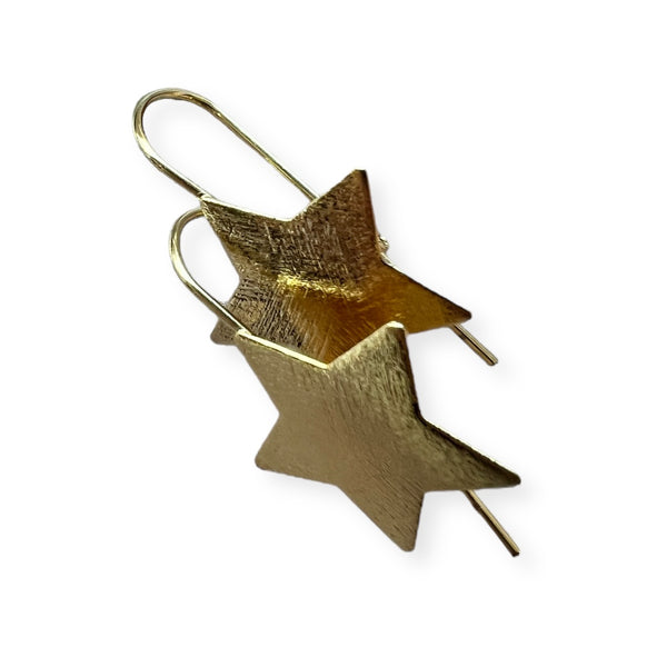 Aros Estrella Radiante Baño de Oro